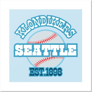 Klondikers Seattle Est. 1898 Real Teams, Reimagined Logos Pacific Northwest Style Posters and Art